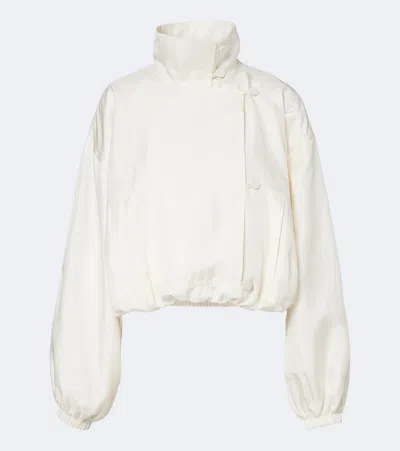 Rohe Róhe Silk Blouson Jacket In White