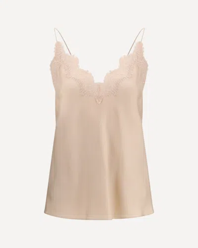 Rohe Silk Camisole With Lace Detailing In Neutral
