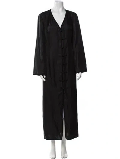 Pre-owned Rohe Silk Coat In Black