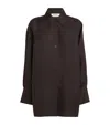 Rohe Silk Deconstructed Shirt In Brown