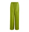Rohe Relaxed Silk Trousers Garden Green In Green
