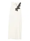 Rohe Lace-panelled Matte Satin Maxi Slip Dress In Black