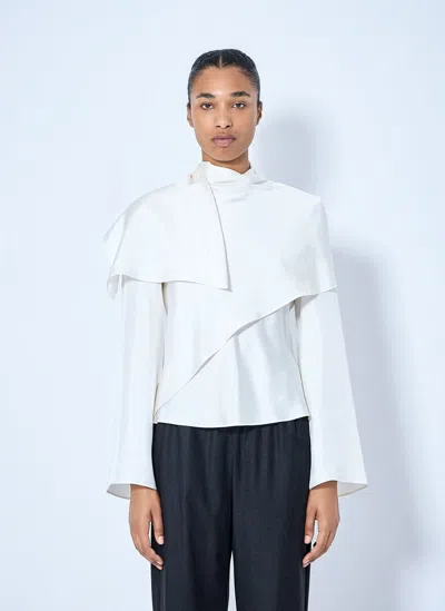 Rohe Silk Foulard Top In White