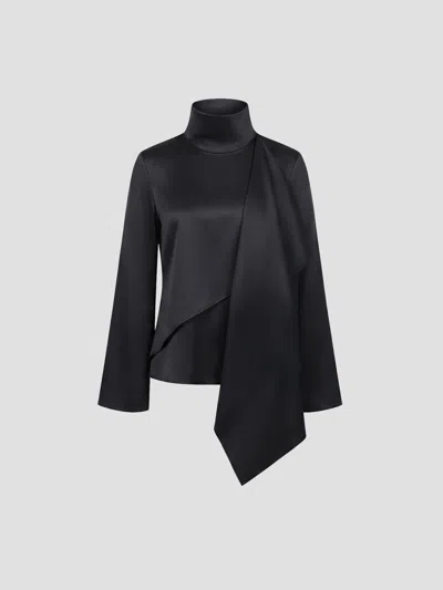 Rohe Silk Foutherd Style Top In Night