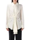 Rohe Róhe Silk Knotted Shirt In White