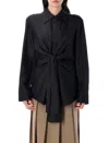 Rohe Knotted Silk Shirt In Black