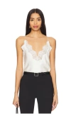 Rohe Silk Top With Lace Profile In Cream