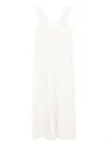 Rohe Róhe V Neck Silk Lace Dress Clothing In Nude