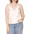 Rohe Silk Lace V-neck Top In Cream In Multi
