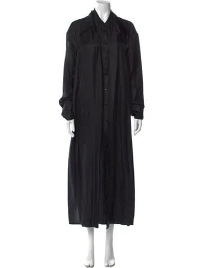 Pre-owned Rohe Silk Long Dress In Black