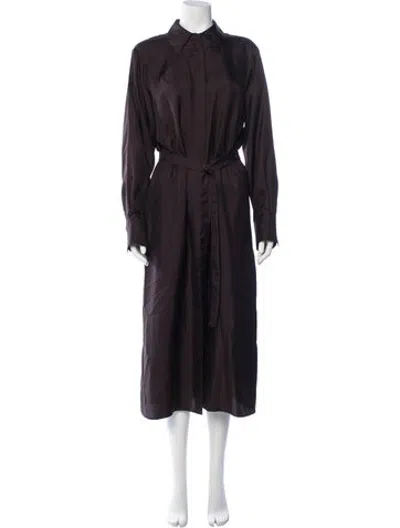 Pre-owned Rohe Silk Long Dress In Purple