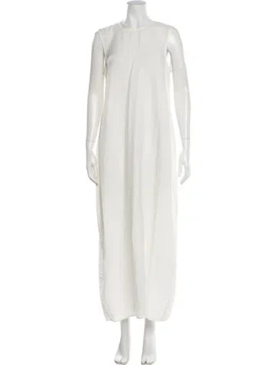 Pre-owned Rohe Silk Long Dress In White