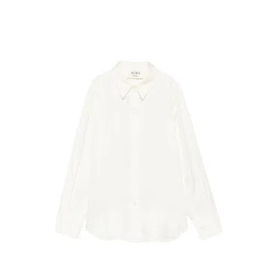 Rohe Silk Long-sleeve Shirt In Neutrals