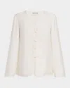 Rohe White Blouse With V Neck And Toggle Closure On The Front In Silk Woman