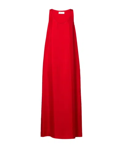 Rohe Silk Maxi Dress In Red