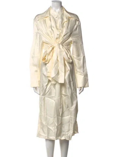 Pre-owned Rohe Silk Midi Length Dress W/ Tags In Neutrals