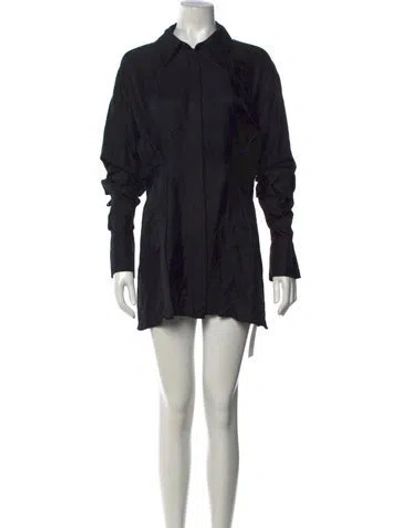 Pre-owned Rohe Silk Mini Dress In Black