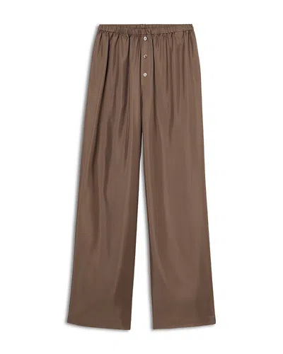 Rohe Silk Relaxed Trousers In Brown