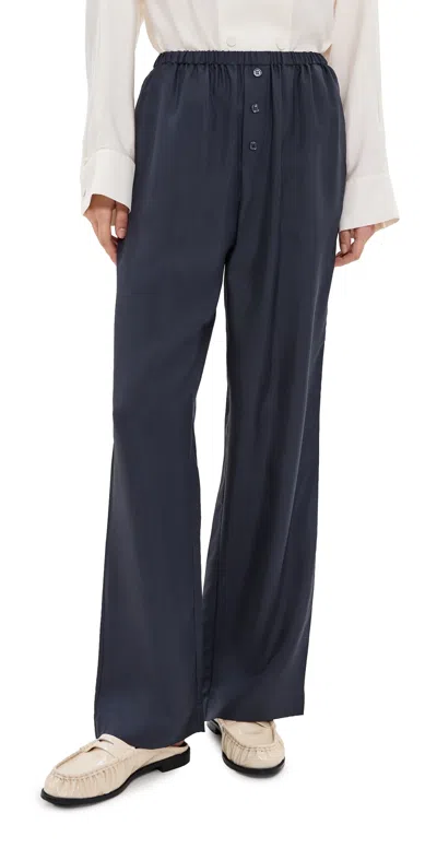 Rohe Silk Relaxed Trousers Night In Blue