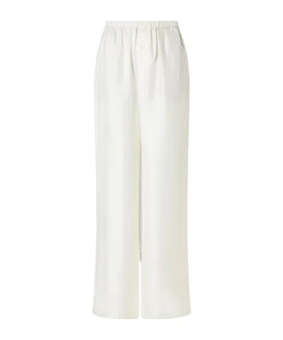 Rohe Silk Satin Wide-leg Pants In White