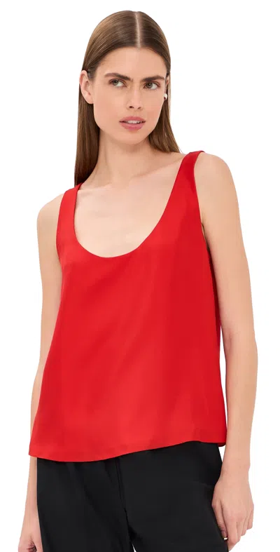Rohe Silk Scoop Neck Top Red