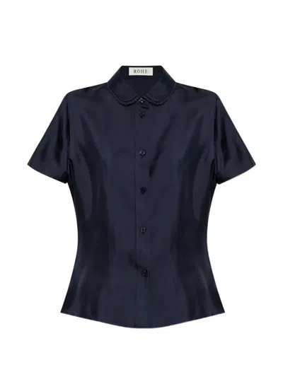 Rohe Silk Shirt In Blue