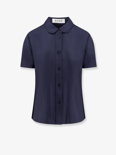 Rohe Silk Shirt In Blue