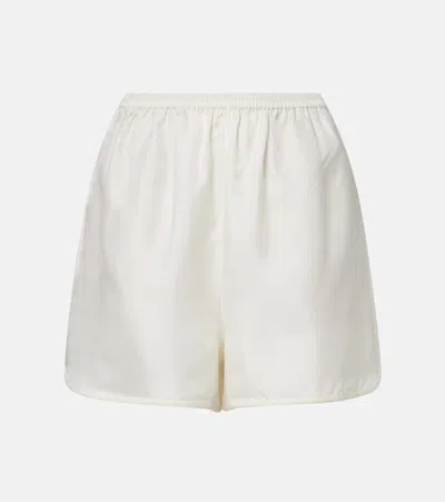 Rohe Róhe Silk Shorts In White
