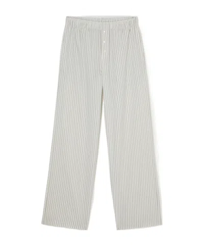 Rohe Silk Stripe Pyjama Trouser In White