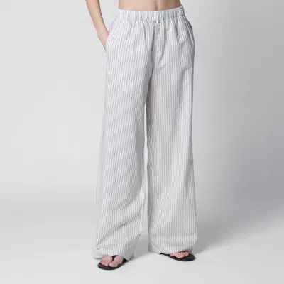 Rohe Silk Striped Pajama Trousers In White