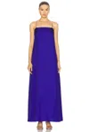 Rohe Silk Maxi Dress In Electric Blue