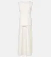Rohe Silk-detailed Wool-blend Open-back Dress In White