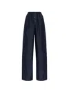 Rohe Silk-satin Wide-leg Pants In Blue