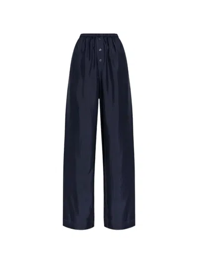 Rohe Silk Trousers In Blue