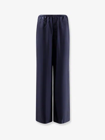 Rohe Silk Trousers In Blue