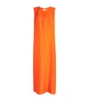 Rohe Silk V-neck Midi Dress In Orange