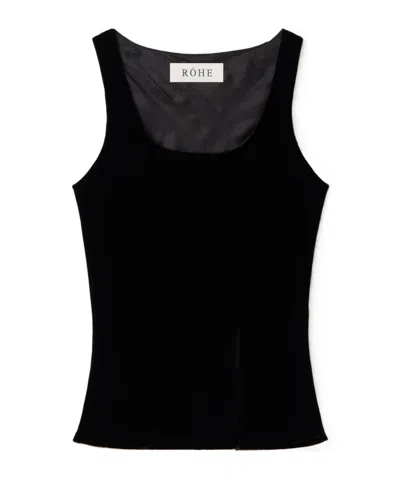 Rohe Silk Velvet Top In Black