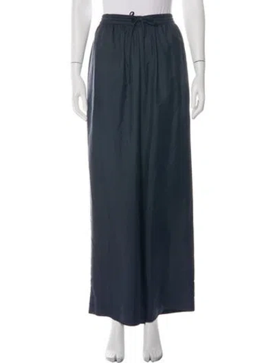 Pre-owned Rohe Silk Wide Leg Pants In Blue