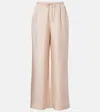 Rohe Drawstring Straight-leg Silk Trousers In Multi
