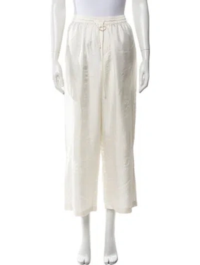 Pre-owned Rohe Silk Wide Leg Pants In Neutrals