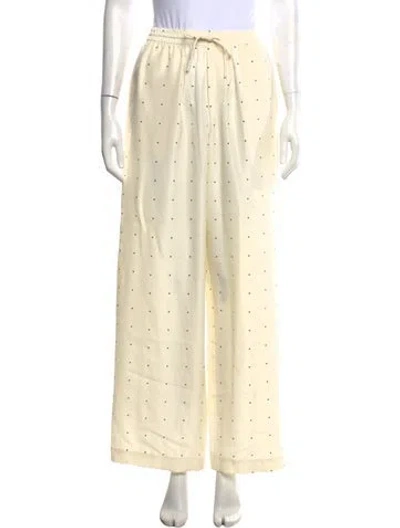 Pre-owned Rohe Silk Wide Leg Pants W/ Tags In Yellow