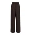 Rohe Silk Wide-leg Trousers In Brown