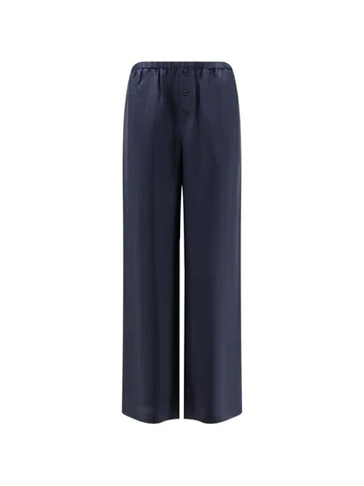 Rohe Silk Wide-leg Trousers In Blue
