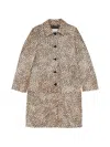Rohe Single-breasted Animal-print Coat In Multi