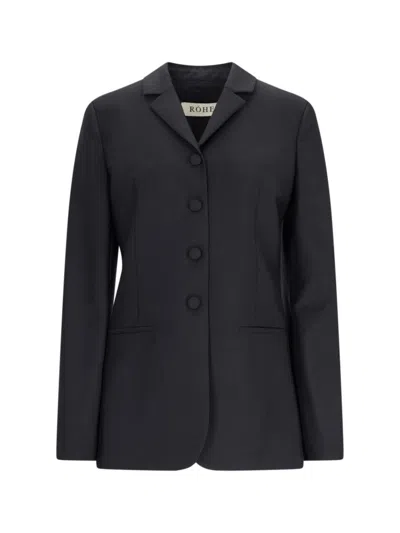 Rohe Single-breasted Blazer In Black