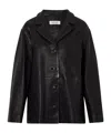 Rohe Single-breasted Grained-leather Jacket In Black