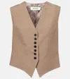 Rohe Single-breasted Vest In Khaki