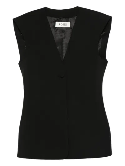 Rohe Single-button Waistcoat In Black