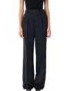 Rohe Relaxed Silk Trousers Black In Black