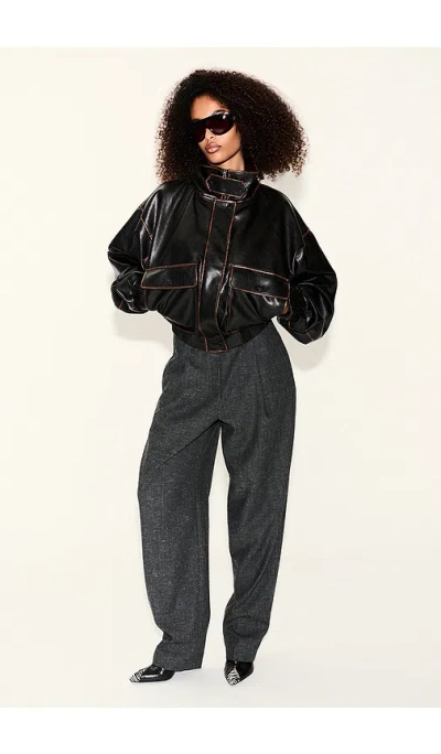 Rohe Single Pleat Straight Leg Trousers In Black